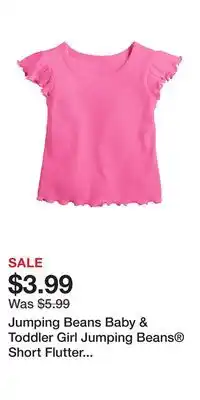 Kohl's Jumping Beans Baby & Toddler Girl Jumping Beans Short Flutter Sleeve Tee offer