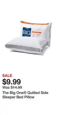 Kohl's The Big One Quilted Side Sleeper Bed Pillow offer