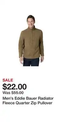 Kohl's Men's Eddie Bauer Radiator Fleece Quarter Zip Pullover offer