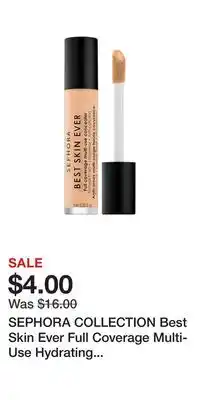 Kohl's SEPHORA COLLECTION Best Skin Ever Full Coverage Multi-Use Hydrating Concealer offer