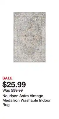 Kohl's Nourison Astra Vintage Medallion Washable Indoor Rug offer