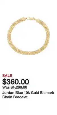 Kohl's Jordan Blue 10k Gold Bismark Chain Bracelet offer