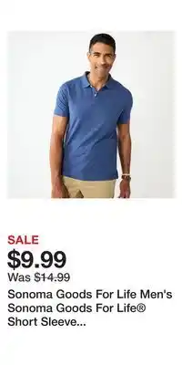 Kohl's Sonoma Goods For Life Men's Sonoma Goods For Life Short Sleeve Pique Polo offer