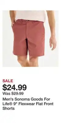Kohl's Men's Sonoma Goods For Life 9 Flexwear Flat Front Shorts offer