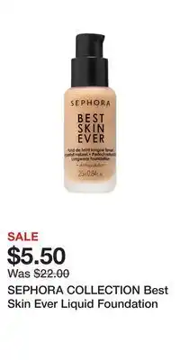 Kohl's SEPHORA COLLECTION Best Skin Ever Liquid Foundation offer