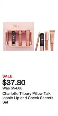 Kohl's Charlotte Tilbury Pillow Talk Iconic Lip and Cheek Secrets Set offer