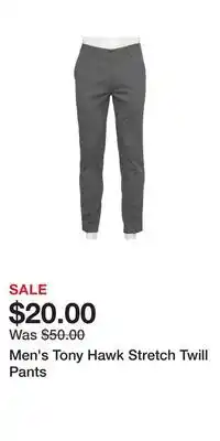Kohl's Men's Tony Hawk Stretch Twill Pants offer