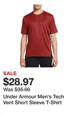 Dick's Sporting Goods Under Armour Men's Tech Vent Short Sleeve T-Shirt offer
