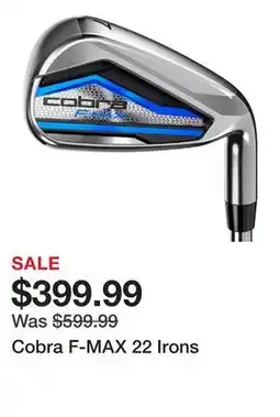 Dick's Sporting Goods Cobra F-MAX 22 Irons offer