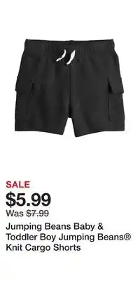 Kohl's Jumping Beans Baby & Toddler Boy Jumping Beans Knit Cargo Shorts offer