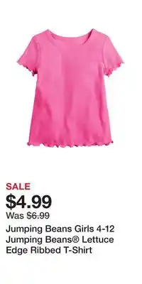 Kohl's Jumping Beans Girls 4-12 Jumping Beans Lettuce Edge Ribbed T-Shirt offer