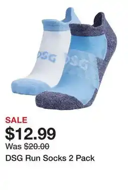 Dick's Sporting Goods DSG Run Socks 2 Pack offer