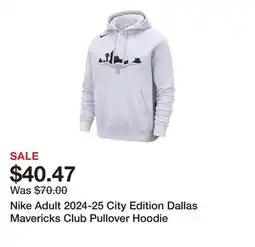 Dick's Sporting Goods Nike Adult 2024-25 City Edition Dallas Mavericks Club Pullover Hoodie offer