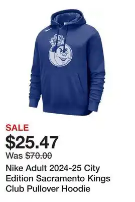 Dick's Sporting Goods Nike Adult 2024-25 City Edition Sacramento Kings Club Pullover Hoodie offer
