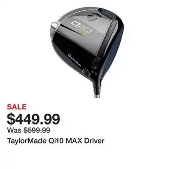 Dick's Sporting Goods TaylorMade Qi10 MAX Driver offer