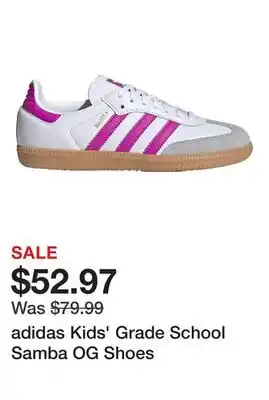 Dick's Sporting Goods adidas Kids' Grade School Samba OG Shoes offer