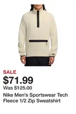 Dick's Sporting Goods Nike Men's Sportswear Tech Fleece 1/2 Zip Sweatshirt offer