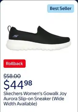 Walmart Skechers Women's Gowalk Joy Aurora Slip-on Sneaker, Wide Width Available offer