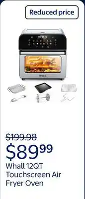 Walmart Whall 12QT Touchscreen Air Fryer Oven with 12 Pre-set Menus and Clear Window, Less Oil offer