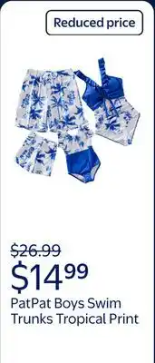 Walmart PatPat Boys Swim Trunks Tropical Swim Shorts Family Matching Swimsuits for Women Men Girls Boys offer