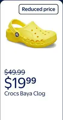 Walmart Crocs Adult Unisex Baya Clog offer