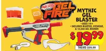 Ollie's NERF MYTHIC GEL BLASTER offer