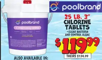 Ollie's POOLBRAND 3 CHLORINE TABLETS offer
