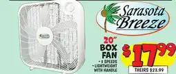 Ollie's SARASOTA BREEZE 20 BOX FAN offer