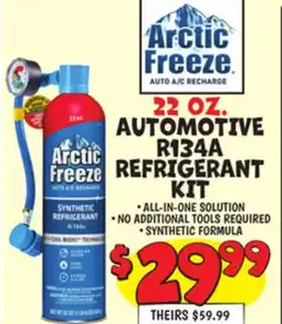 Ollie's ARCTIC FREEZE AUTOMOTIVE R134A REFRIGERANT KIT offer
