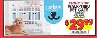 Ollie's 29-36.5 X 30 WALK-THRU PET GATE offer