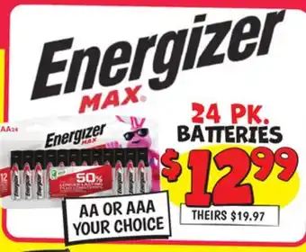 Ollie's ENERGIZER MAX BATTERIES offer