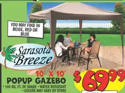 Ollie's SARASOTA BREEZE POPUP GAZEBO offer
