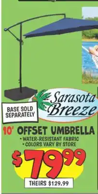 Ollie's 10' OFFSET UMBRELLA offer