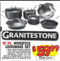 Ollie's 10 PC. NONSTICK COOKWARE SET offer
