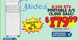 Ollie's MIDEA PORTABLE A/C (5, 000 SACC) offer