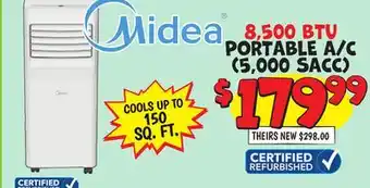 Ollie's MIDEA PORTABLE A/C (5, 000 SACC) offer
