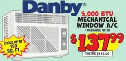 Ollie's DANBY 5, 000 BTU MECHANICAL WINDOW A/C offer