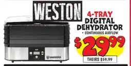 Ollie's WESTON 4-TRAY DIGITAL DEHYDRATOR offer