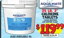 Ollie's AQUAMATE 25 LB. 3 CHLORINE TABLETS offer