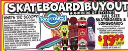 Ollie's FULL SIZE SKATEBOARD & LONG BOARDS offer