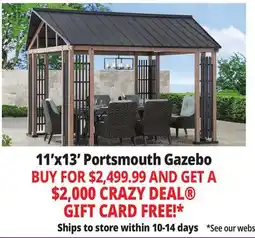 Ocean State Job Lot 11'x13' Portsmouth Gazebo offer
