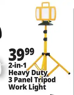 Ocean State Job Lot 2-in-1 Heavy Duty 3 Panel Tripod Work Light offer