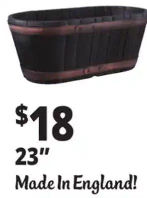 Ocean State Job Lot 23 Resin Whiskey Barrel Planters offer