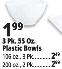 Ocean State Job Lot 3 Pk. 55 Oz. Plastic Bowls offer