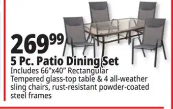Ocean State Job Lot 5 Pc Patio Dining Set offer