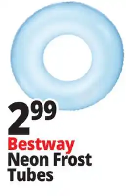 Ocean State Job Lot H2OGO! Inflatable Frosted Neon Swim Ring offer