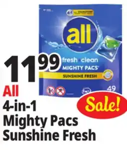Ocean State Job Lot 4-in-1 Mighty Pacs Sunshine Fresh offer