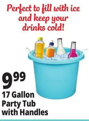 Ocean State Job Lot 17 Gallon Party Tub with Handles offer