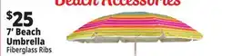 Ocean State Job Lot 7' Fiberglass Tilting Beach Umbrella offer
