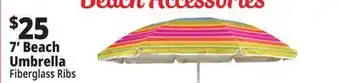 Ocean State Job Lot 7' Fiberglass Tilting Beach Umbrella offer